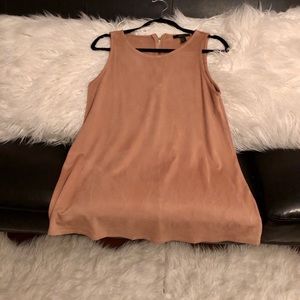 Suede tan Babydoll dress